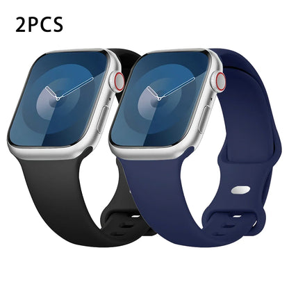 Silicone Watch Strap for Apple Watch, Replacement Bracelet Correa, 40/41/42/44/45/46/49mm, Compatible iWatch Series SE 7 8 9 10 11 Ultra 2 Ultra 3