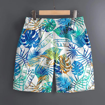 Men's Hawaiian 3D Plant Summer Pattern Beach Shorts Quick Dry Outdoor Casual Sports Shorts Fashion Men's Shorts