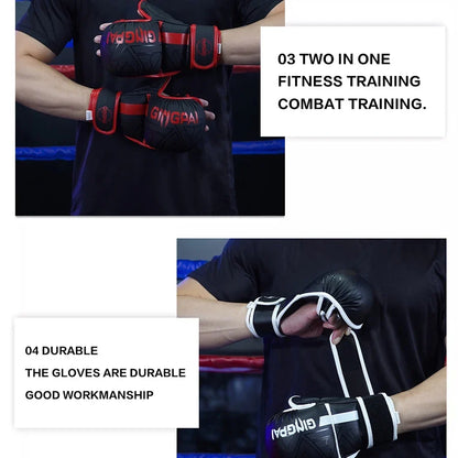 MMA Boxing Gloves Half Finger Training Equipment