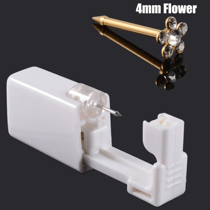 Disposable Safe Sterile Piercing Unit For Nose Studs Piercing Gun Tool Machine Kit Stud CZ Earrings Body Jewelry Easy Used 0.8mm