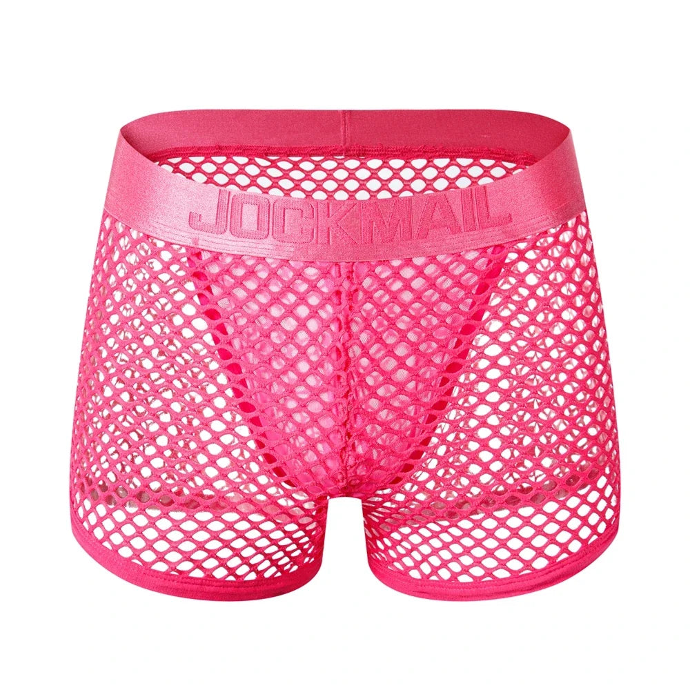 Men Underwear Boxer Thong 2 in 1 Lined with Thong Jockstrap Home Shorts Boxer Man Panties Sexy Soft Sport Short Boxer Mesh