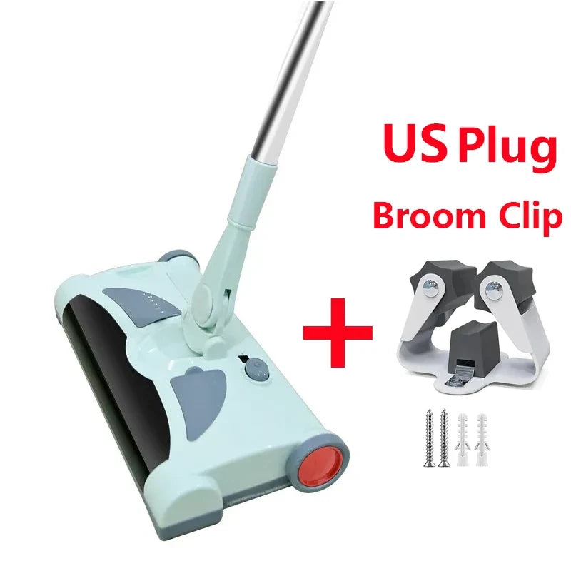 Newest Electric Floor Sweeper Cleaner Rechargeable Wireless Hand Push Vacuum Cleaner Household Mop Broom Machine