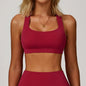 Hearuisavy Sports Bra Gym Underwear High Strength Shockproof Running Yoga Crop Top Breathable Pilates Push Up Fitness Tops Women