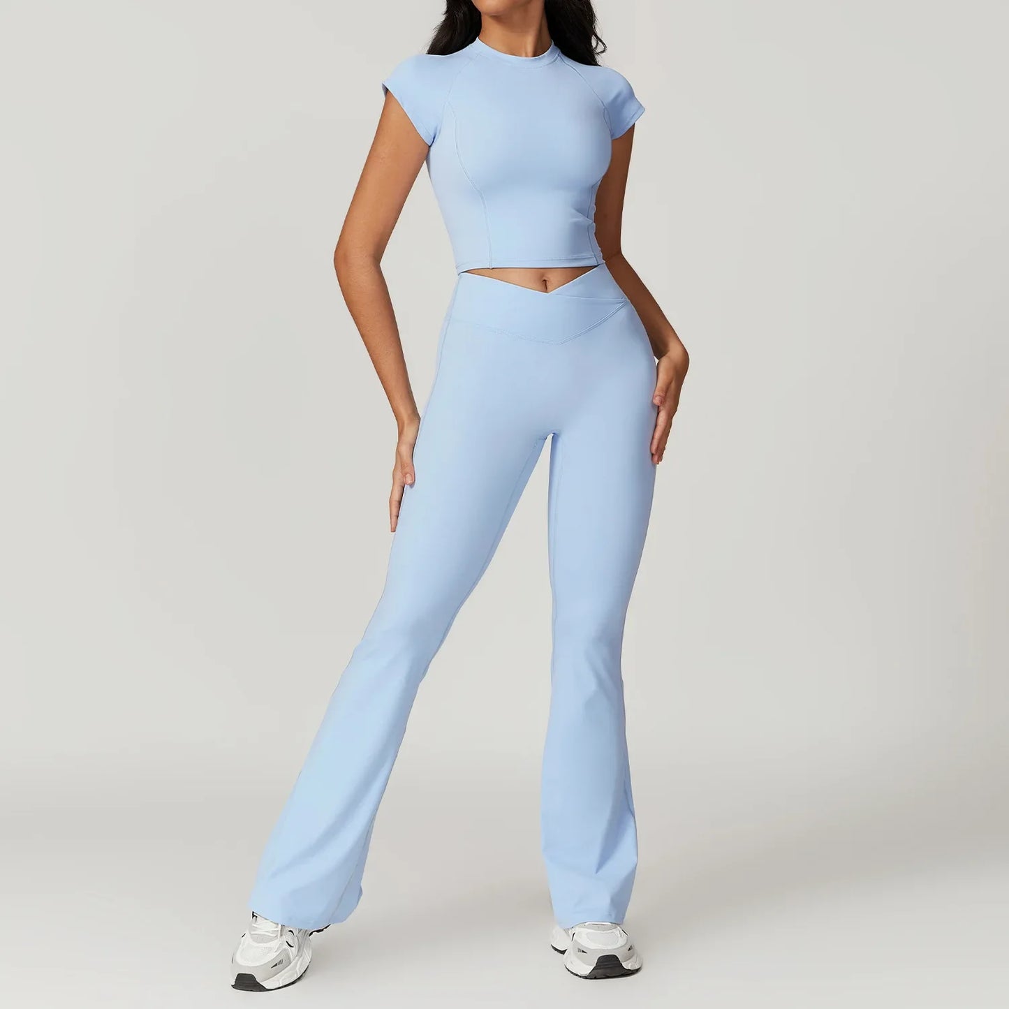 Women's 2-Piece Yoga Set: Crop Top & Leggings