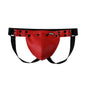 Men's Leather Tri Harness Chest Armor Buckles Adjustable Size Removable Pouch Faux Leather Jockstrap Gay Underwear  Costumes