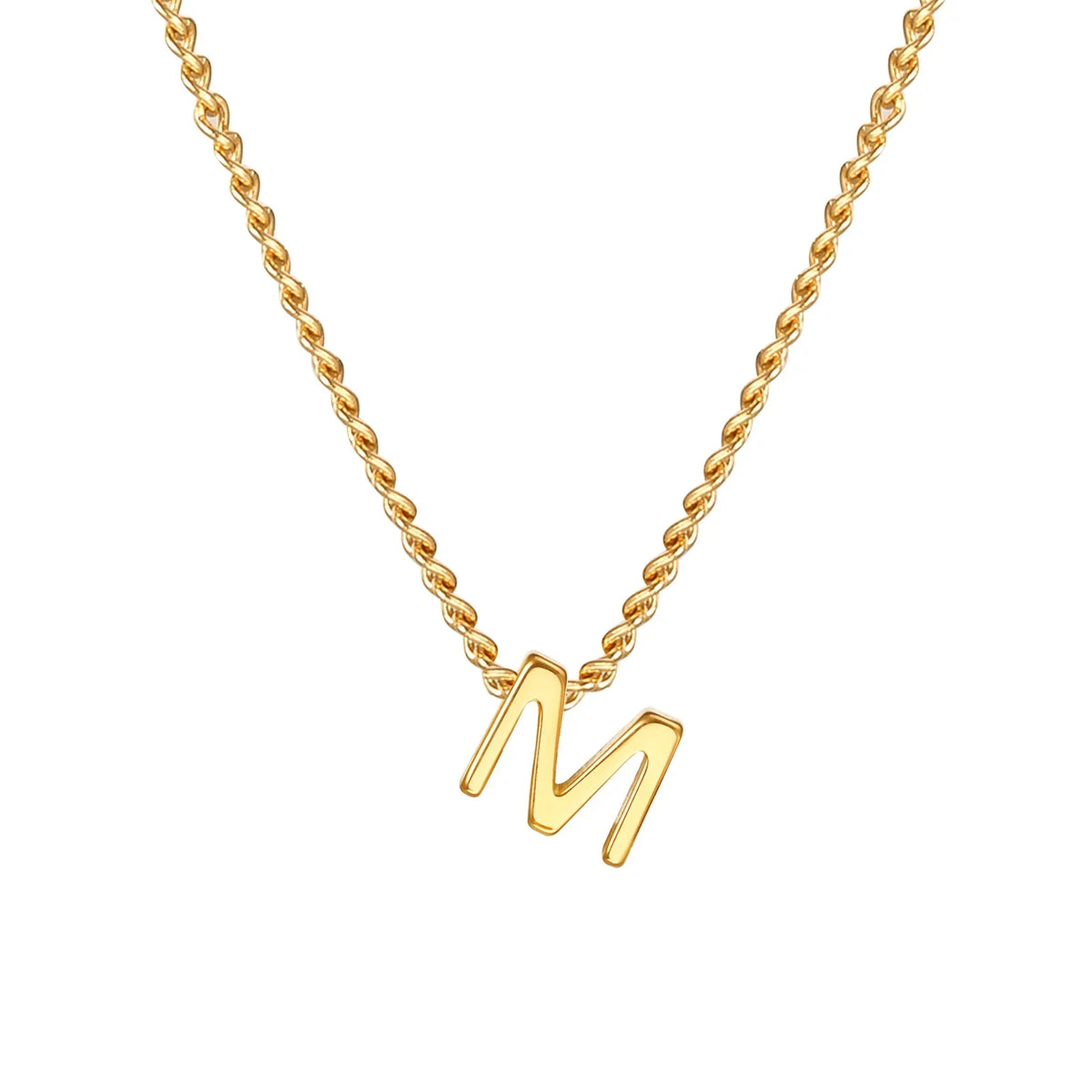 Vnox Chic Tiny A-Z Letters Necklaces for Women Girls, Gold Color Stainless Steel Initial Chokers,Small Pendent Necklaces Jewelry