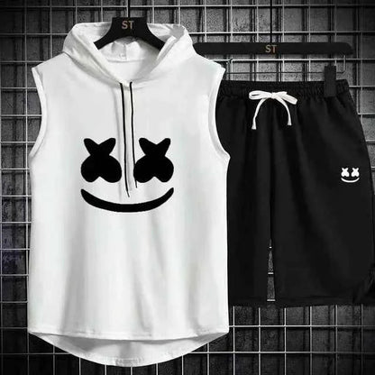 Summer Men's Casual Hooded Tracksuit Set