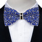 Sparkle Rhinestone Bow Ties for Men Pre-Tied Diamond Sequin Bowtie with Adjustable Length Wedding Party