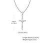 Stainless Steel Cross Necklace Catholicism Jesus Pendant Gold Color Collar Church Prayer Faith Jewelry for Men Women Gift