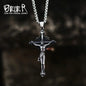 Beier 2022 New Creative Design Jesus Cross Pendant For Men Punk Hip Hop Skull Christian Jewelry Wholesale