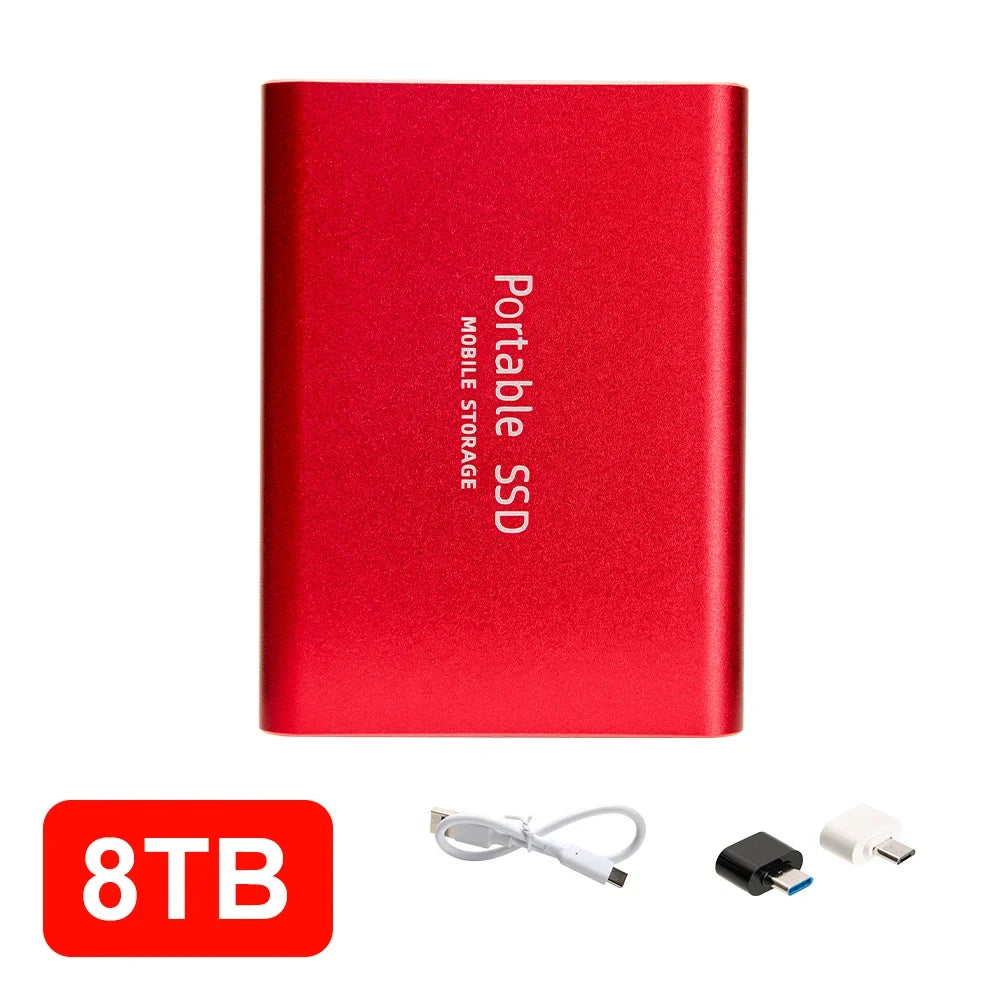 16TB High‑speed Portable External SSD USB 3.1 Type‑c External Hard