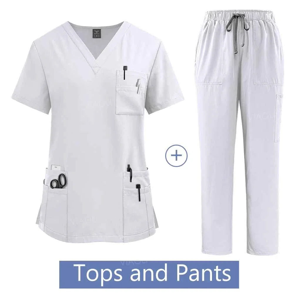 Women's Medical Suit Surgical Gown with Pockets