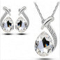 Fashion Silver Color Necklace Earrings Cubic Zirconia Jewelry Sets Elegant Crystal Zircon Jewelry Women Wedding Jewelry Set