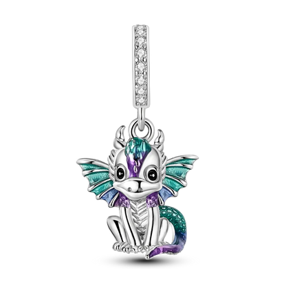 Charms Bead 925 Sterling Silver Pink Butterfly Luminous Firefly Dangle