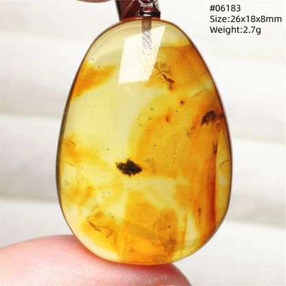 Natural Amber Pendant From Baltic Flower Yellow Amber Water Drop Women Men Jewelry Reiki Stone Women Men AAAAAAA