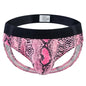 Sexy Leopard Hollow Men's Briefs  Men Underwear Low Waist Gay Jockstrap Panties Bikini Sissy Underpants Male Thong Breathable