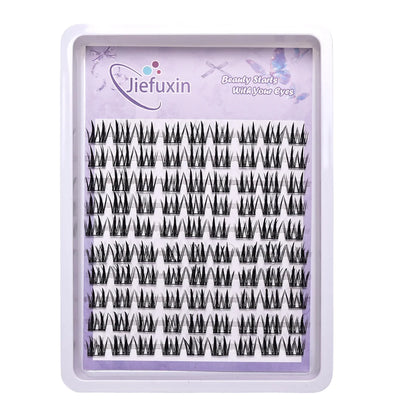 10Rows Cluster False Eyelashes Voluminous Fluffy Thick Natural Curling Lash Manga Eyes，Anime Lash Style，Suitable for Beginners