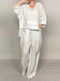 Casual Loose Irregular Cotton Linen Women's Top Set Spring Summer New