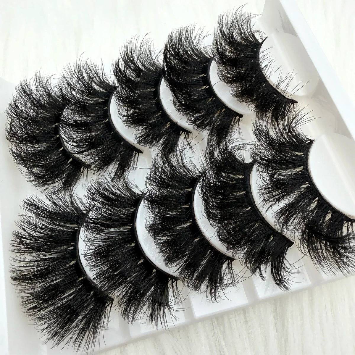 5 Pairs 3D Faux Mink Lashes Dramatic Volume Thick Lashes Fluffy Natural False Eyelashes Thick Dramatic Faux Mink Eyelashes
