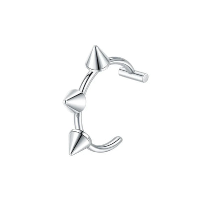 1PC Stainless Steel Fake Nose Ring Hoop Septum Rings Non-Pierced C