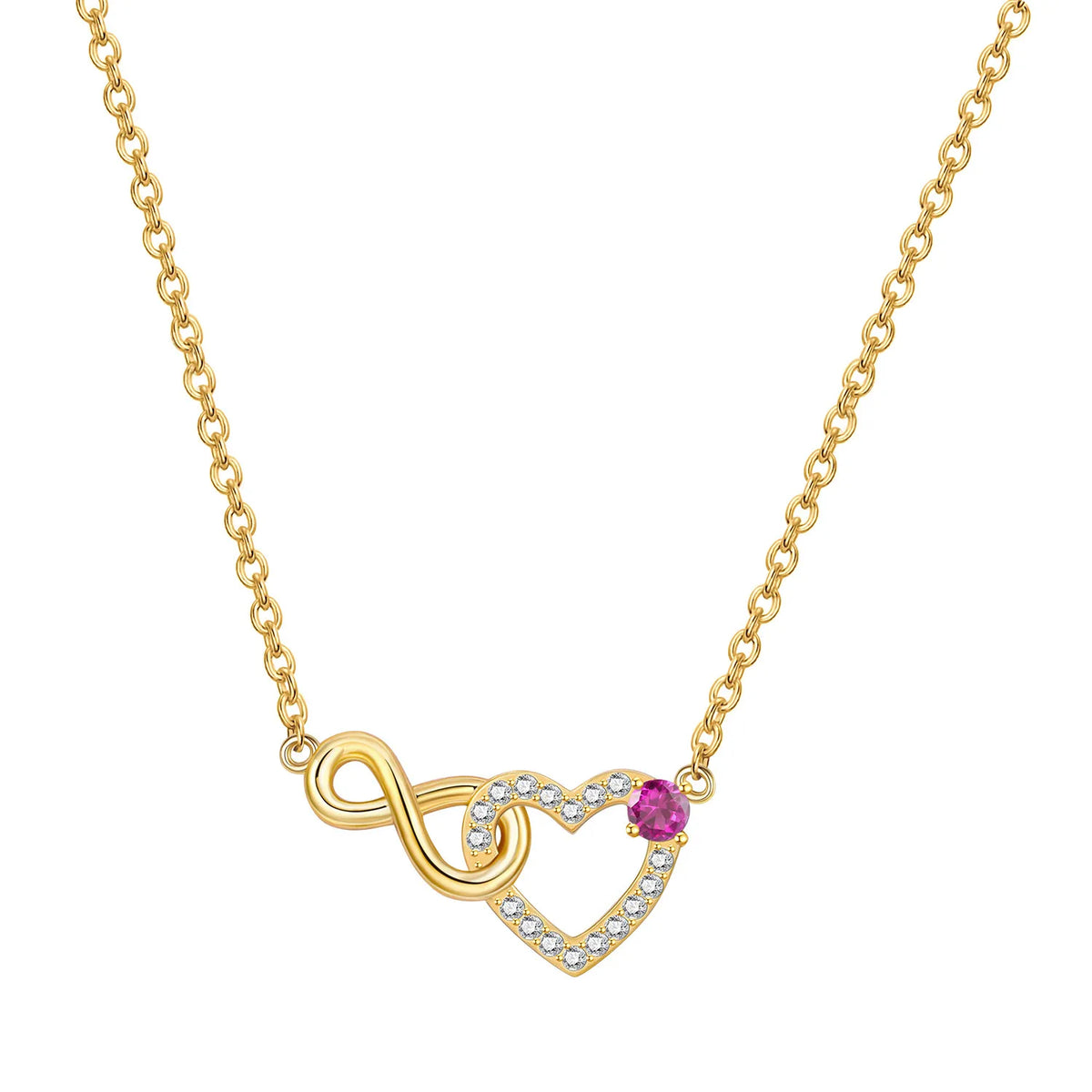 Romantic Pink Crown Heart Pendant Necklace Genuine 925 Sterling Silver Elegant Fine Jewelry for Women Wedding Holiday Presents