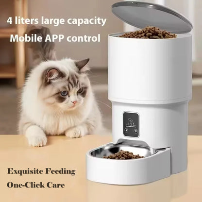 Automatic Dog Cat Feeder Smart Timer Quantitative App Remote Control