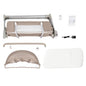 Baby Cradle Swing with Music, 5 Speed Electric Crib Auto Rocking Chair Bed, Foldable Baby Rocker for 0-36 Months, Khaki
