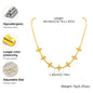 Waterproof Stainless Steel Heart Statement Necklace for Women, Non Tarnish 18k Gold Plated Party Jewelry
