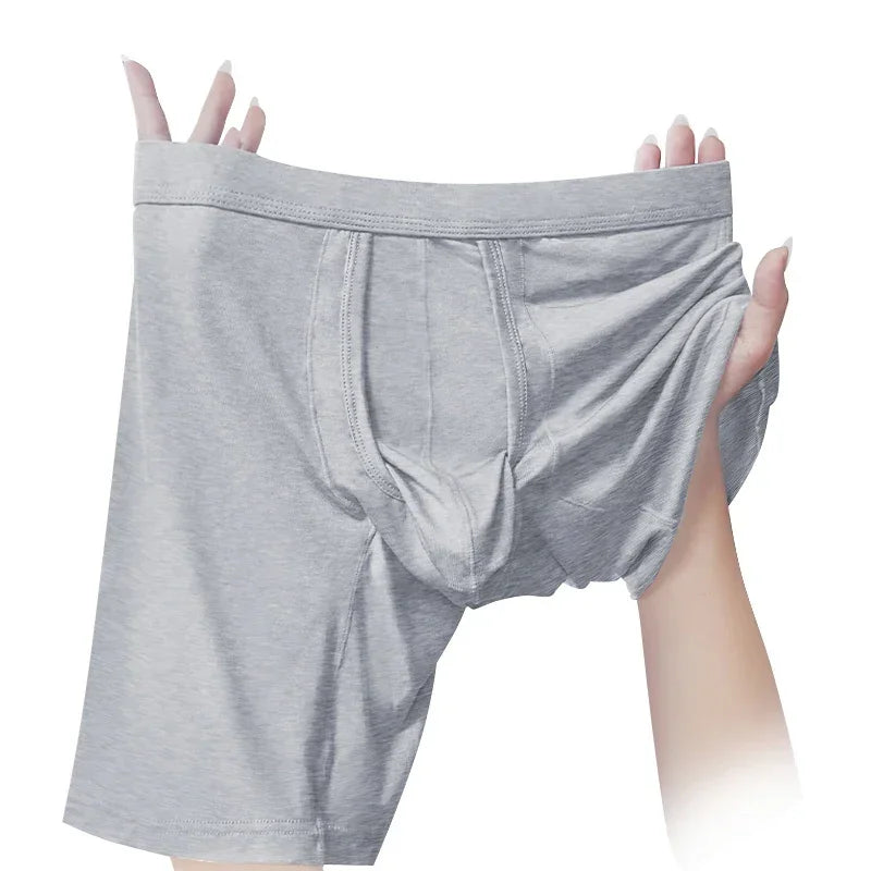 Men's Boxershorts Cotton Breathable Underwear Mid Long Boxers Trunks Comfortable Shorts