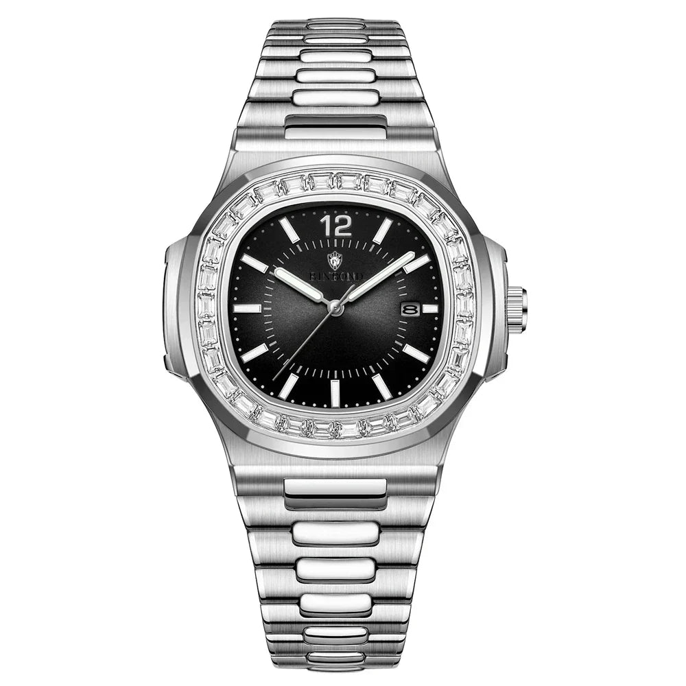 New Simple Digital Full Diamond Watch For Man Gifts Fashion Quartz Wristwatches Mens Automatic Watches Man Clock Montre Homme