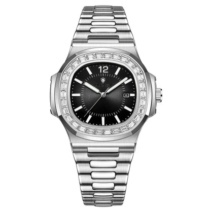 New Simple Digital Full Diamond Watch For Man Gifts Fashion Quartz Wristwatches Mens Automatic Watches Man Clock Montre Homme