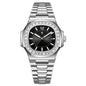New Simple Digital Full Diamond Watch For Man Gifts Fashion Quartz Wristwatches Mens Automatic Watches Man Clock Montre Homme