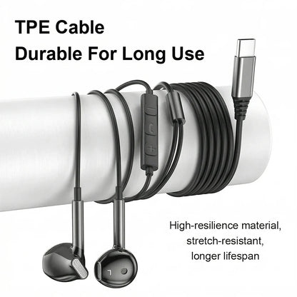For Samsung Earphones HiFi Surround Sound With Mic Volume Control Type C 3.5mm Music Wired Headphones For Galaxy S26 S25 S24 S23