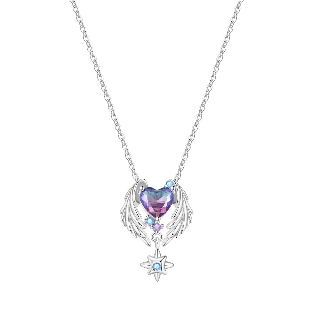 Romantic Pink Crown Heart Pendant Necklace Genuine 925 Sterling Silver Elegant Fine Jewelry for Women Wedding Holiday Presents