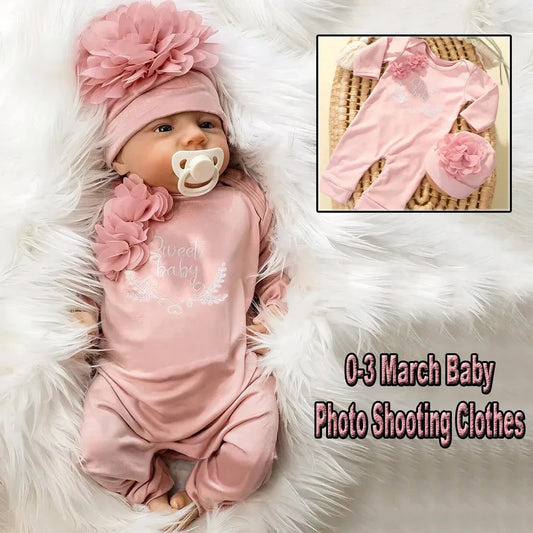 2pcs Newborn Rompers Spring Autumn Baby Girl Clothes Floral Cotton