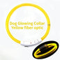 Rechargeable Fiber Optic Dog Collar Luminous Night Glow Pet Accessory Detachable Safety Collar for Enhanced Nighttime Visibi