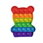 Rainbow Square Round Fidget Toys Push Bubble Sensory Toys Big Size 20cm Autism Needs Squishy Stress Relief Toys Children Gifts
