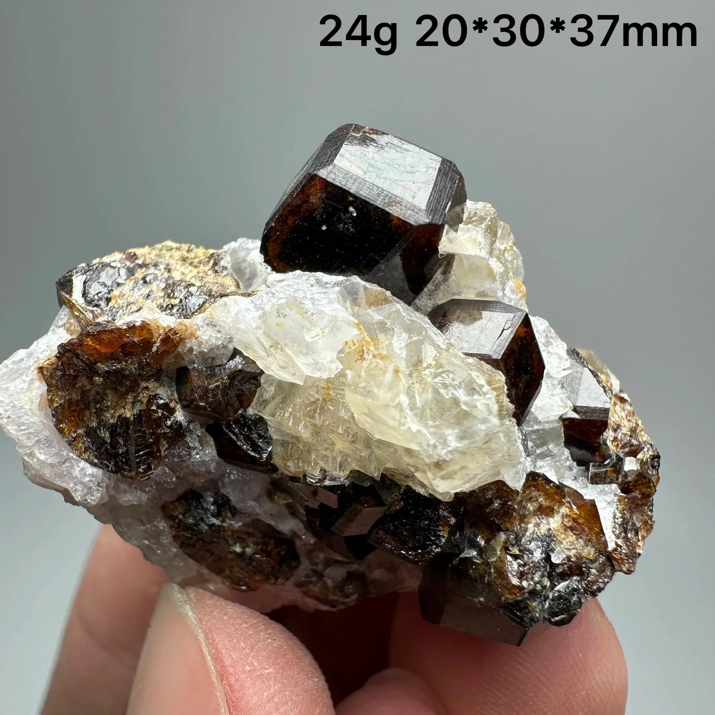 Natural Dark Brown Andradite Garnet Cluster Raw Crystal Mineral Specimen Calcite Matrix Healing Stone Home Decoration