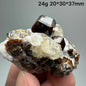 Natural Dark Brown Andradite Garnet Cluster Raw Crystal Mineral Specimen Calcite Matrix Healing Stone Home Decoration
