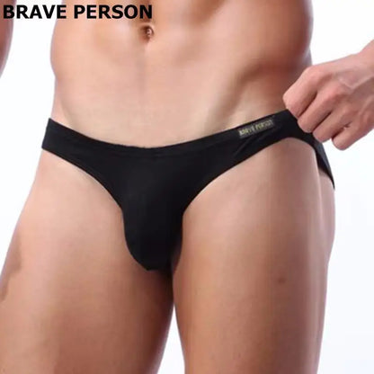 BRAVE PERSON Mens Sexy Modal Underwear Briefs Men Low Rise U convex Pouch Brief Underwear Men Stretch Breathable Briefs