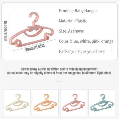 5-50Pcs Baby Hangers Plastic Kids Clothes Storage Hanger for Nursery Children Hangers Toddler Infant Portable Coats Home Rack