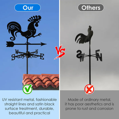 Metal Weather Vane Rustproof Cartoon Animals Sea Rover Wind Direction Indicator for Outdoor Patio Roof Gardens Decoration New