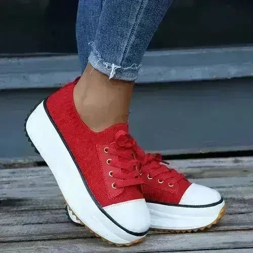 Summer Knitted Breathable Sneakers Women's Vulcanize Shoes