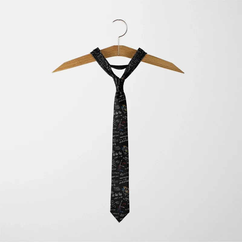 Interesting creative mathematical formulas casual tie scientific symbols business shirt tie party wedding accessories tie