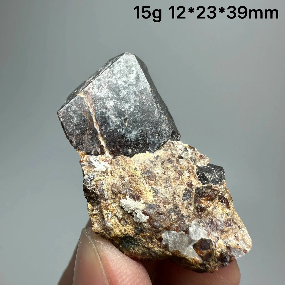 Natural Dark Brown Andradite Garnet Cluster Raw Crystal Mineral Specimen Calcite Matrix Healing Stone Home Decoration