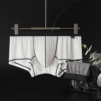 Thin Seamless Man Boxers Ice Silk Men's Panties Quick Dry Boxer Shorts Underwear Male Luxury Sexy U Bulge Pouch Underpants Cueca