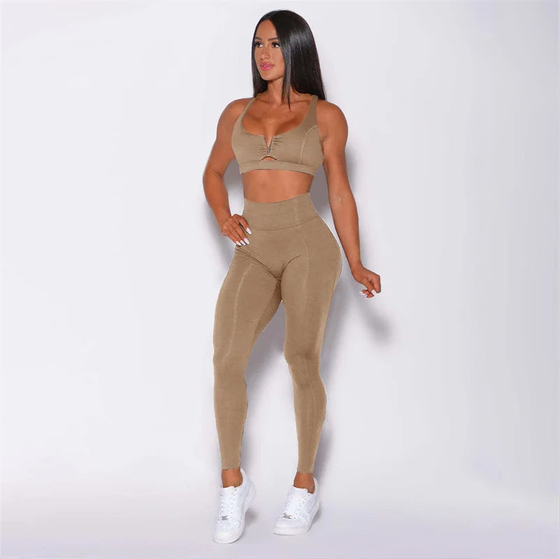 ActiveVibe Women’s Leggings & Sports Bra Set