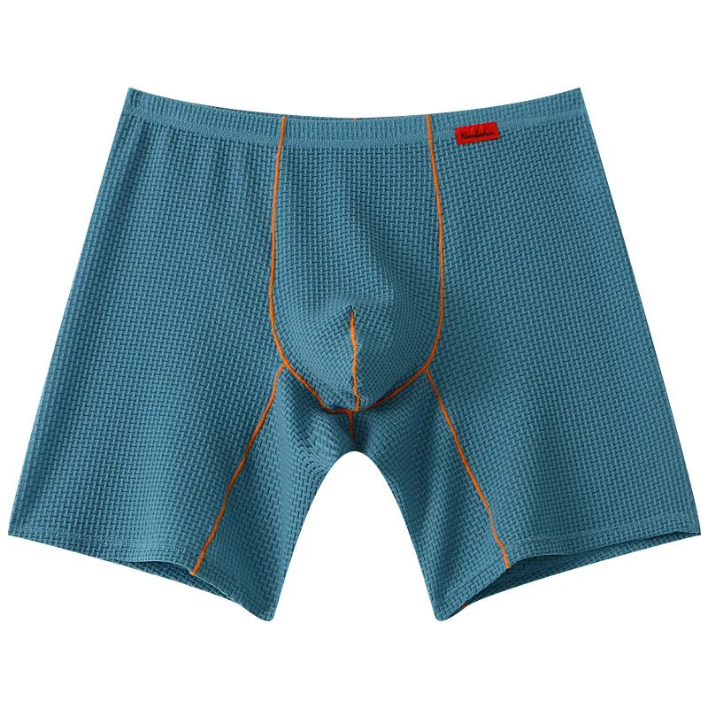 Mens Long Legs Boxer Briefs Breathable Pouch Trunks Casual Underwear Men Stretch Shorts