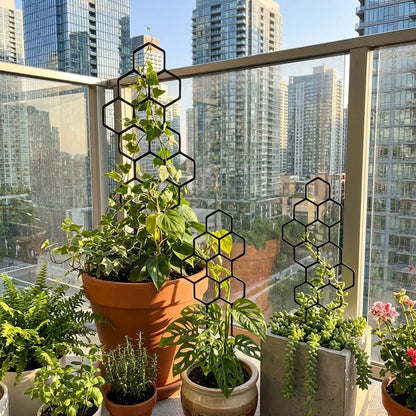 3pcs,  Is Designed As A Honeycomb-shaped Climbing Plant Support Frame.  It Is Very Suitable for Potted Vines and Flowers
