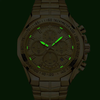 Relogio Masculino WWOOR Mens Watches 2024 Top Brand Luxury Wrist Watches For Men Gold Big Golden Male Chronograph Wristwatch Man